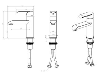 Смеситель для раковины Melana Paola MELANA-610601 сатин